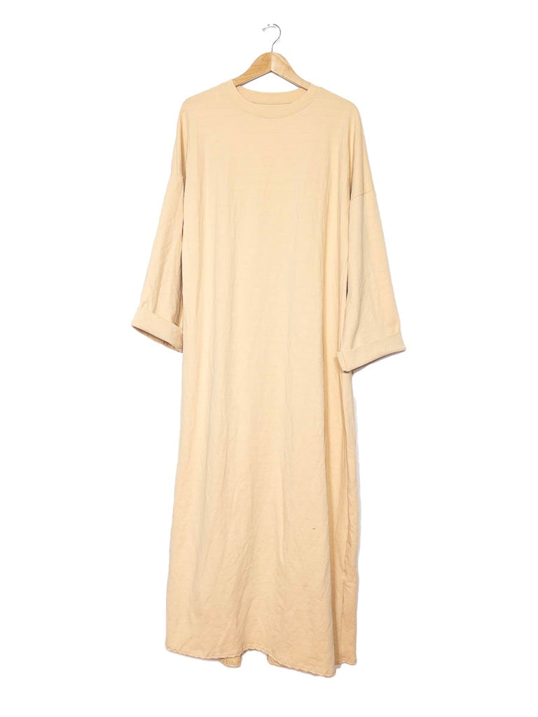 Robe poly-coton REF: RO2502 - robe ample manches longues en polycoton épais confortable et élégante