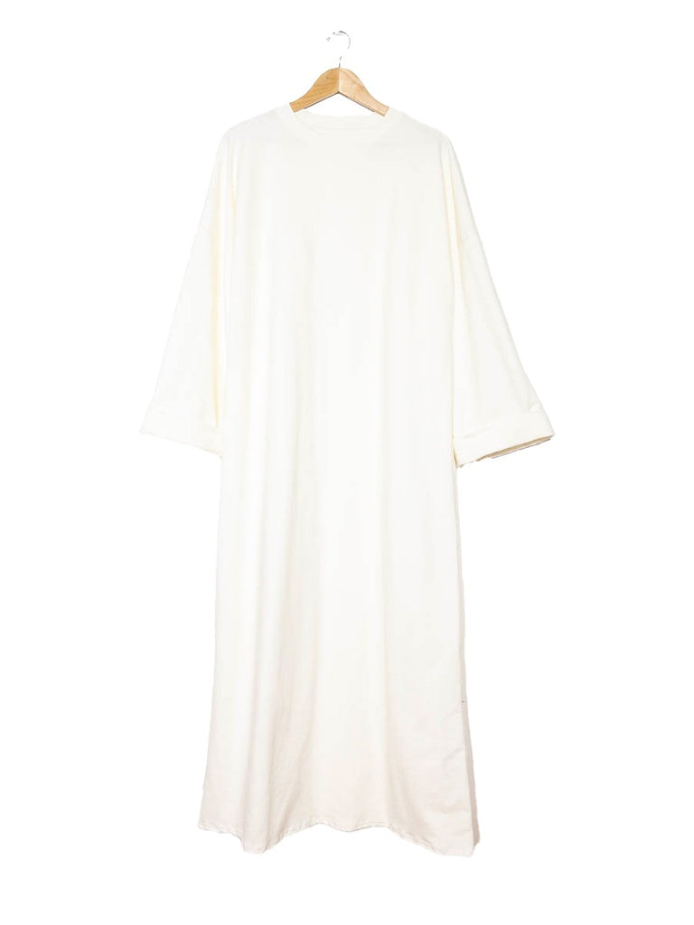Robe poly-coton REF: RO2502 - robe ample manches longues en polycoton épais confortable et élégante