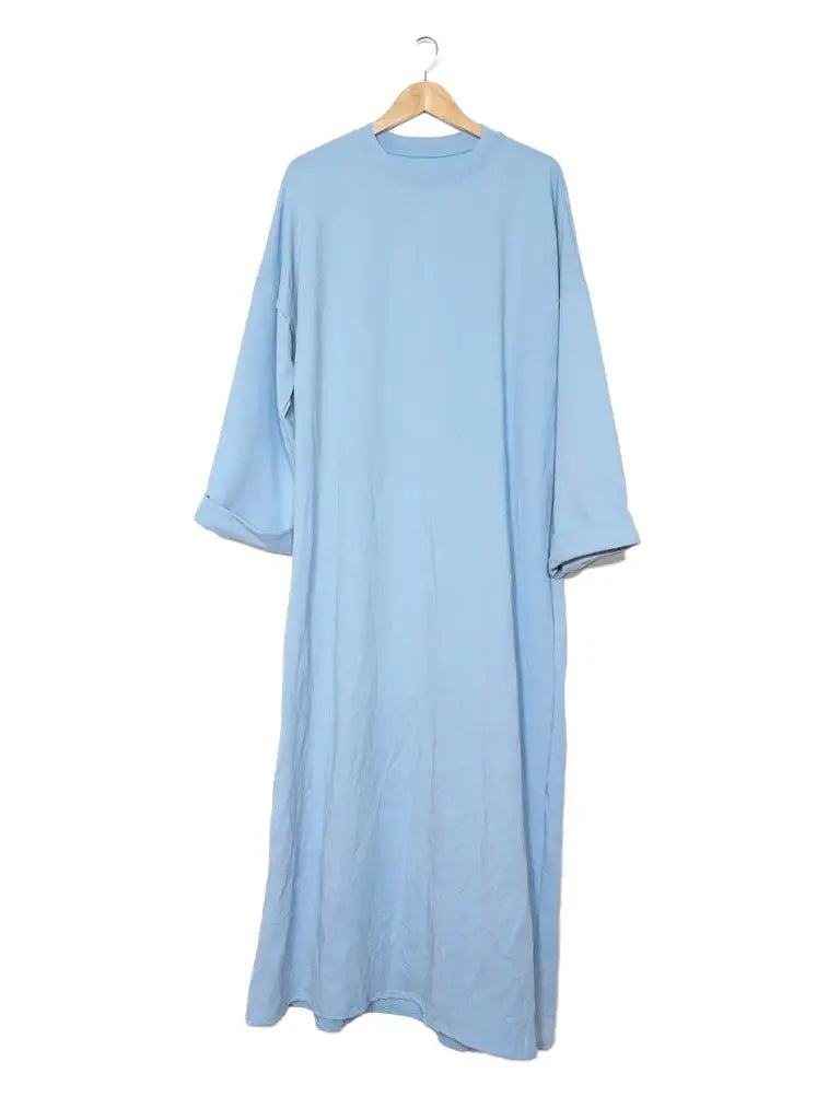 Robe poly-coton REF: RO2502 - robe ample manches longues en polycoton épais confortable et élégante