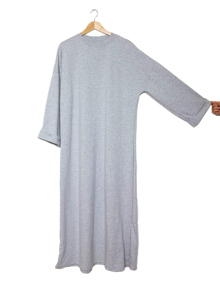 Robe poly-coton REF: RO2502 - robe ample manches longues en polycoton épais confortable et élégante