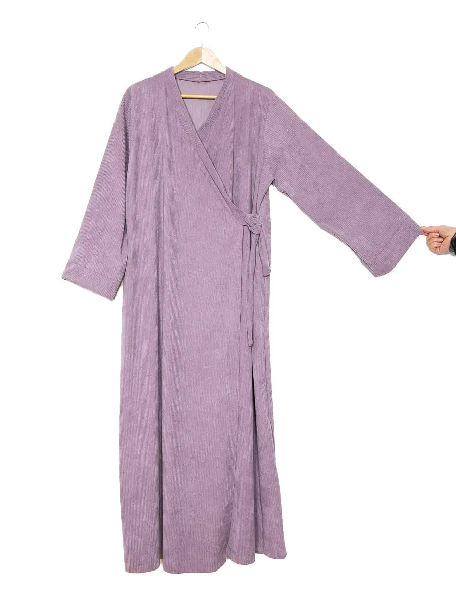 Robe abaya ref:2500 Robe Abaya en Velours Côtelé style kimono