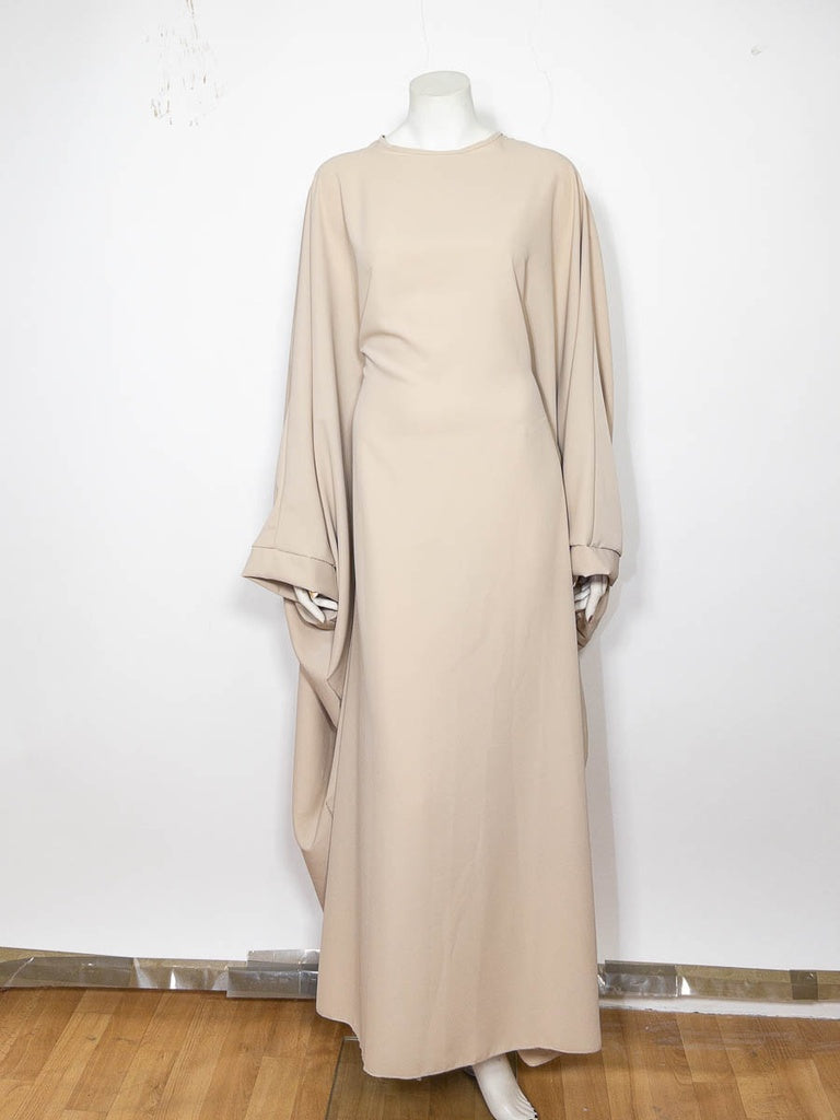 Abaya longue femme REF: Ro2389pk - taille ajustable selon la silhouette - élégante et classe pour vos occasions