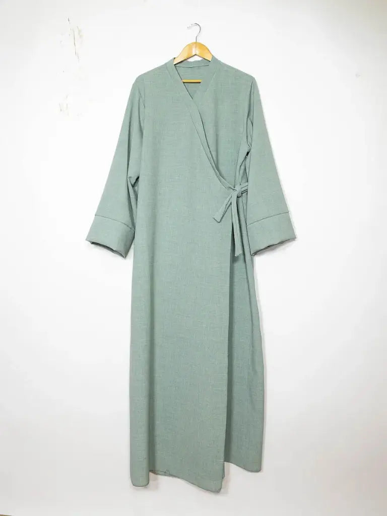 Abaya Longue 2383LIN - Large, Confortable et Élégante style Lin coupe fluide et large