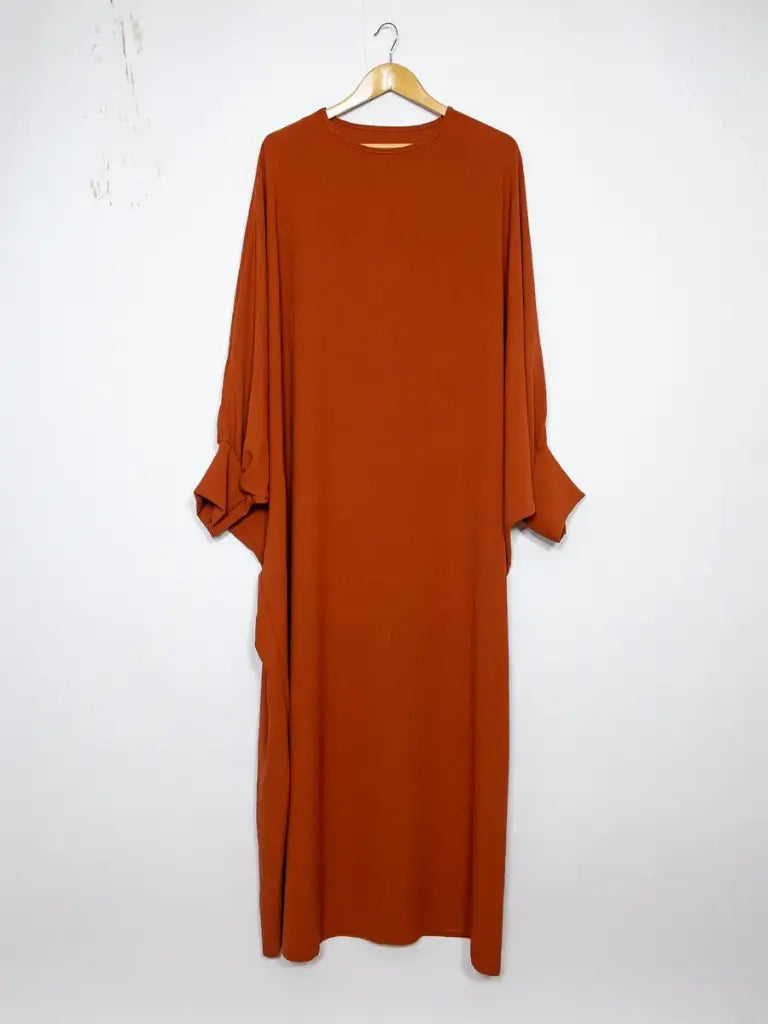 Abaya longue pour femme REF: RO2315JAZZ Abaya longue en jazz avec manches papillon pour femme