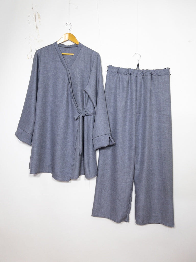 Ensemble REF: 2386XLM-PAN - Ensemble haut croisé style Kimono fluide et confortable