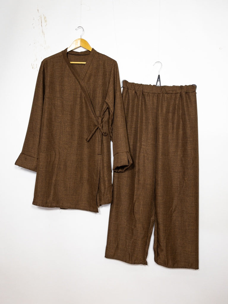 Ensemble REF: 2386XLM-PAN - Ensemble haut croisé style Kimono fluide et confortable