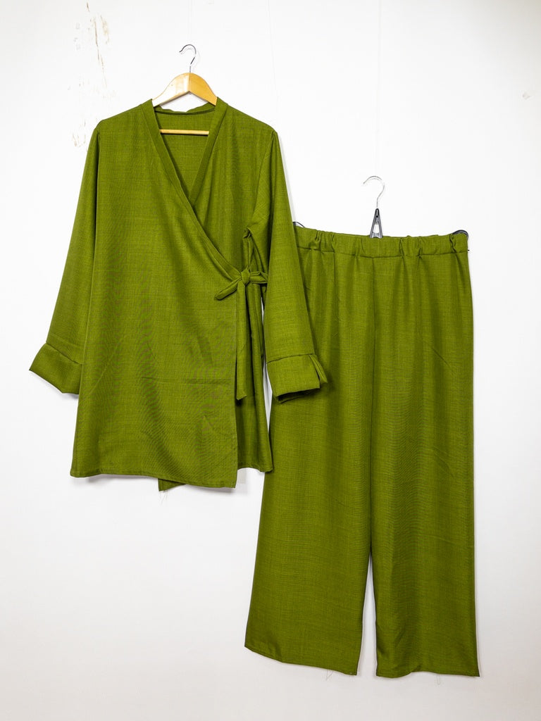 Ensemble REF: 2386XLM-PAN - Ensemble haut croisé style Kimono fluide et confortable
