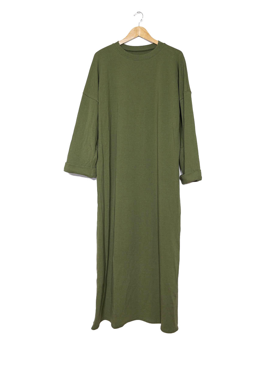 Robe coton ref:2502coton - Robe Longue en Coton épais confortable et décontracté
