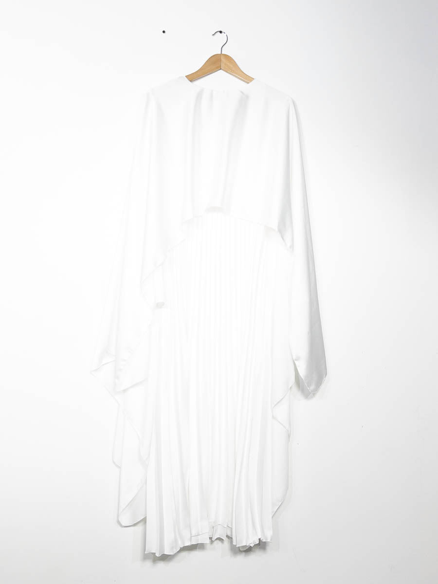 Robe abaya en satin plissés ref:Y102 - Robe abaya en satin plissé élégante et confortable avec une cape longue