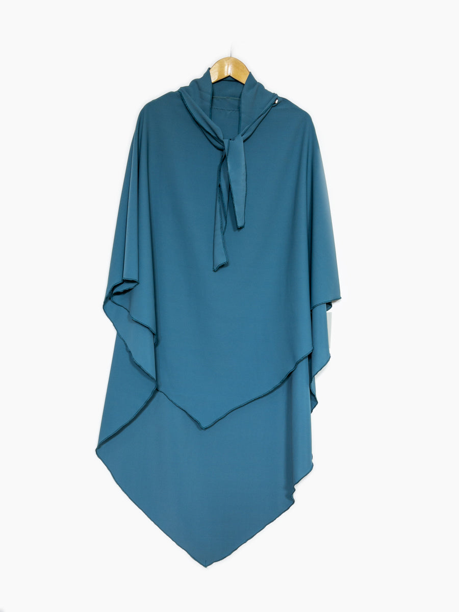 Khimar long ref: Ca2307pk - Khimar Long en Soie de Médine fluide et doux