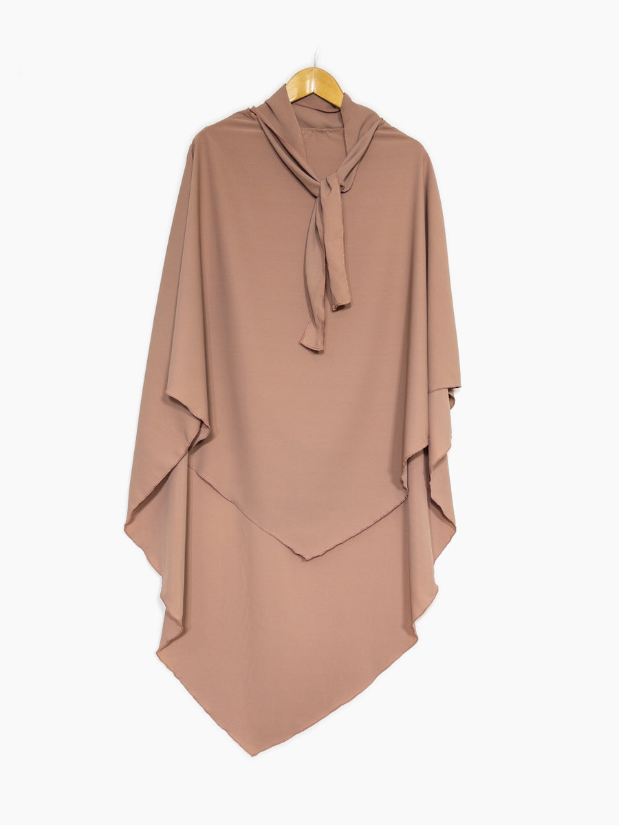 Khimar long ref: Ca2307pk - Khimar Long en Soie de Médine fluide et doux