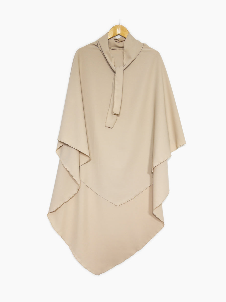 Khimar long ref: Ca2307pk - Khimar Long en Soie de Médine fluide et doux