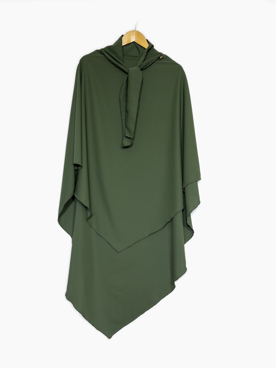 Khimar long ref: Ca2307pk - Khimar Long en Soie de Médine fluide et doux