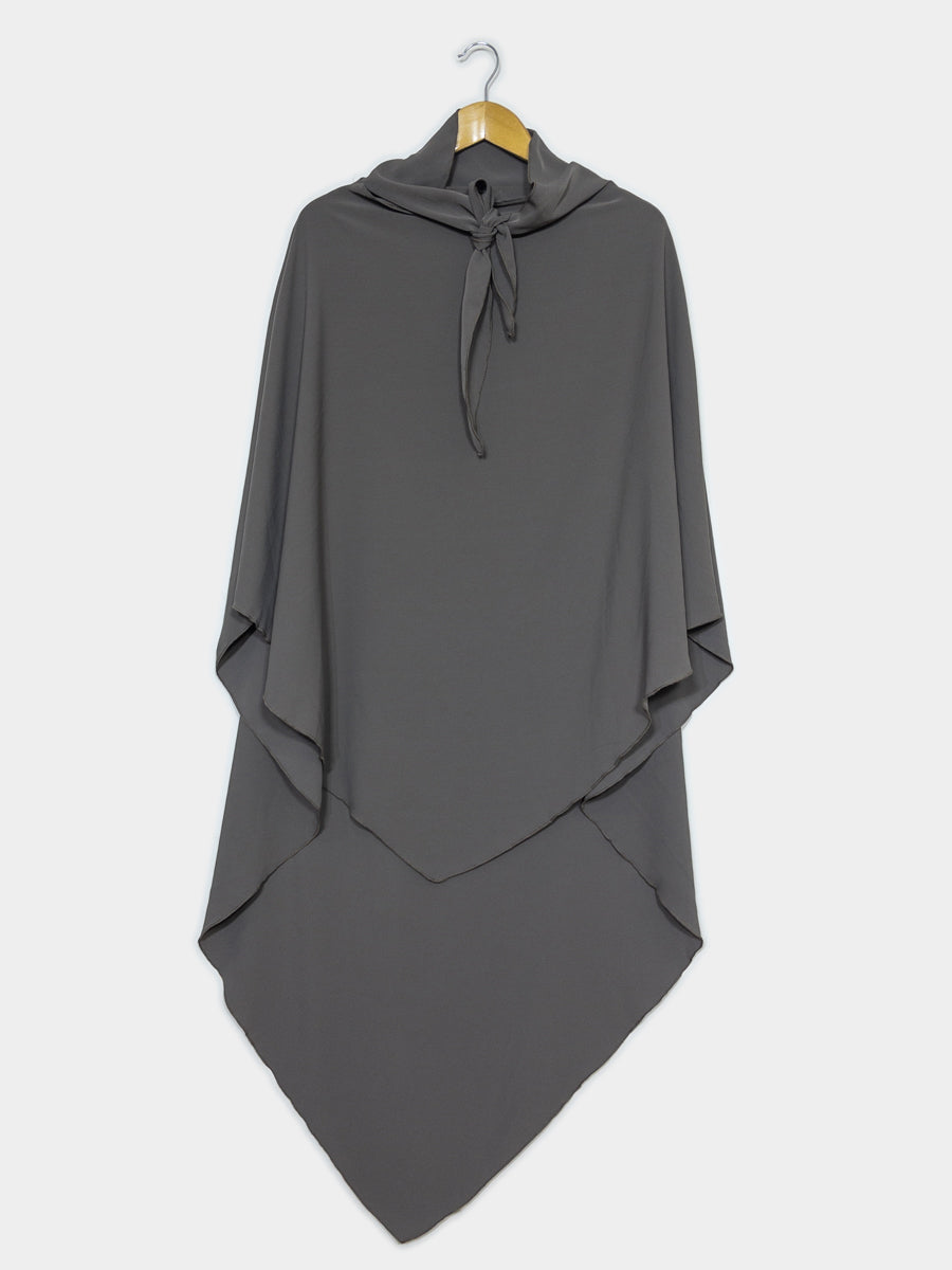 Khimar long ref: Ca2307pk - Khimar Long en Soie de Médine fluide et doux