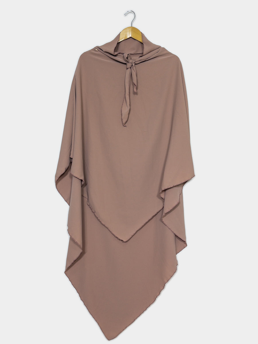 Khimar long ref: Ca2307pk - Khimar Long en Soie de Médine fluide et doux