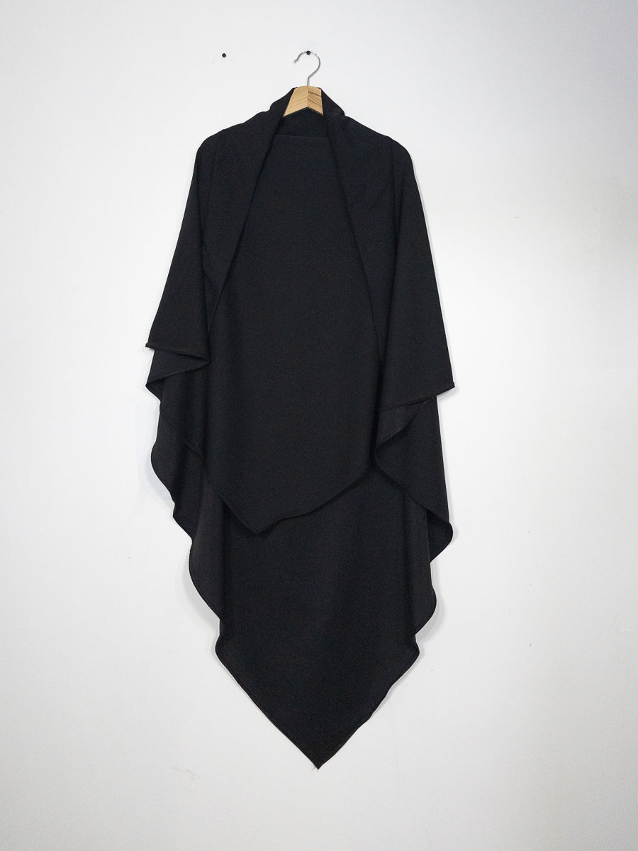 Khimar longue pour femme ref: Ca2510pk - Khimar Long en Soie de Médine qualité supérieure fluide et doux