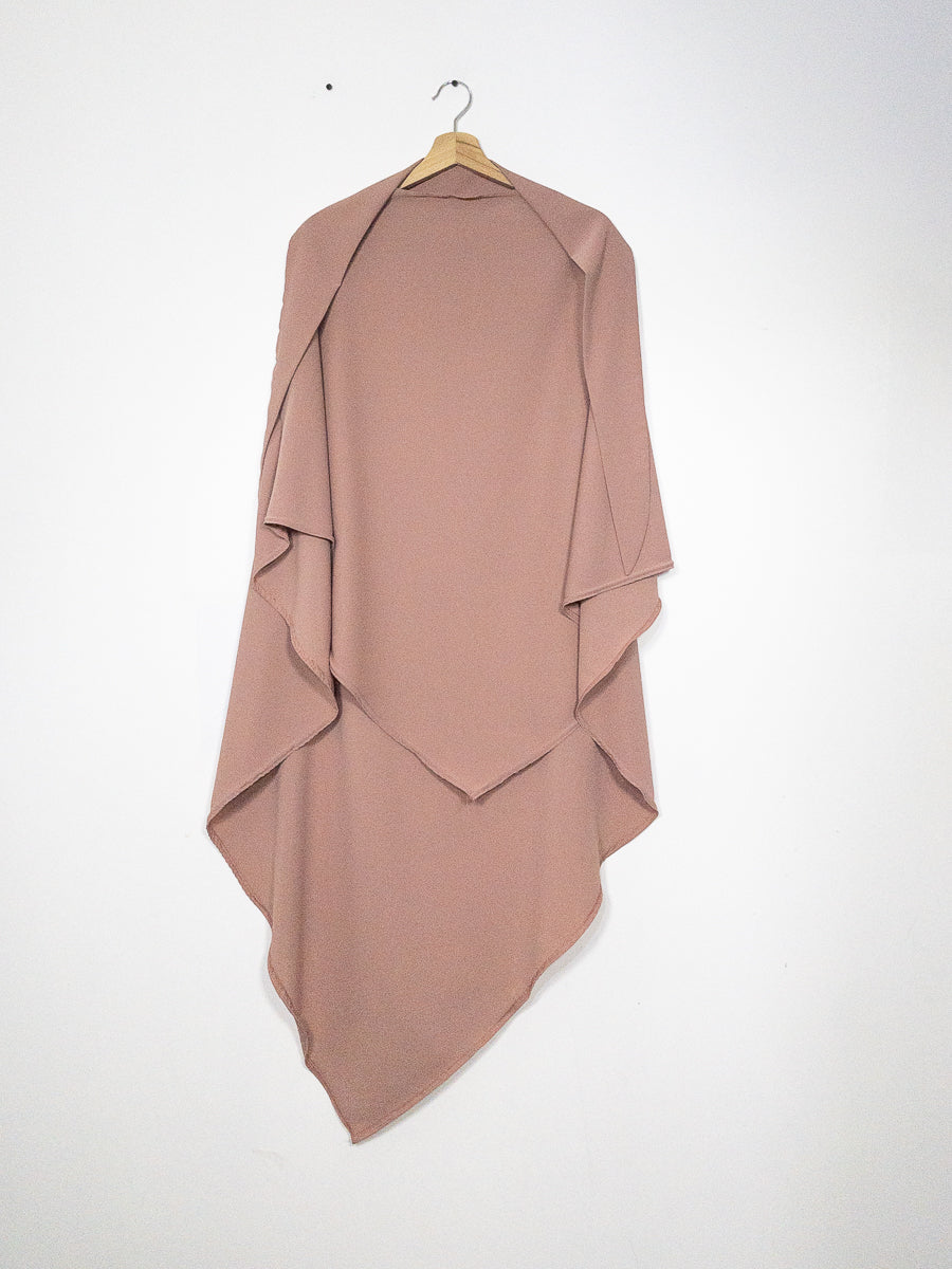 Khimar longue pour femme ref: Ca2510pk - Khimar Long en Soie de Médine qualité supérieure fluide et doux