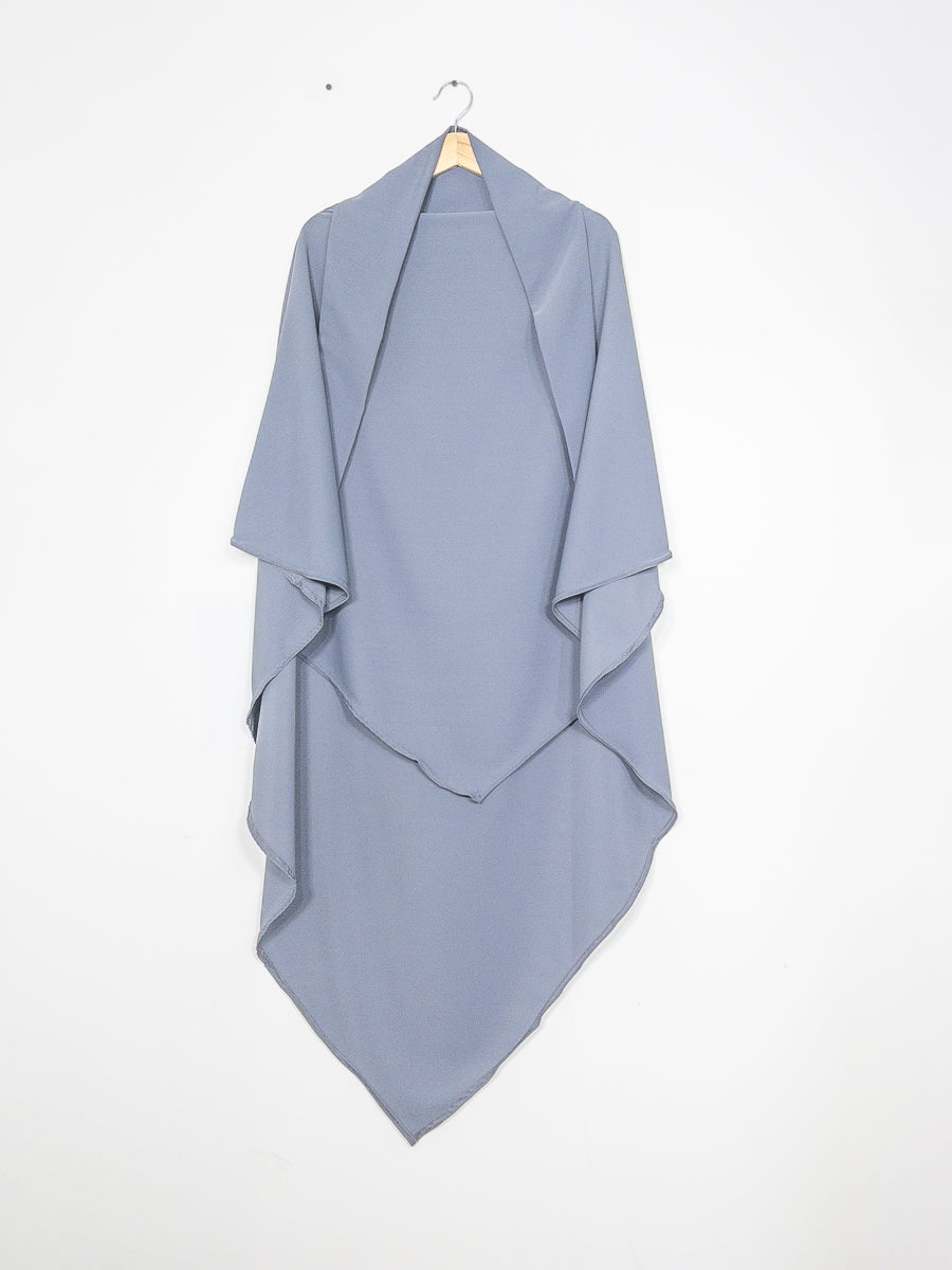 Khimar longue pour femme ref: Ca2510pk - Khimar Long en Soie de Médine qualité supérieure fluide et doux
