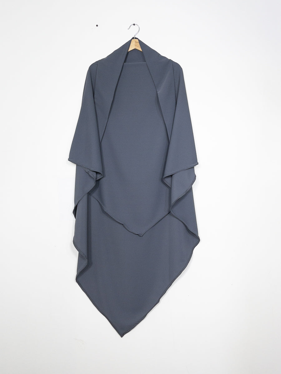 Khimar longue pour femme ref: Ca2510pk - Khimar Long en Soie de Médine qualité supérieure fluide et doux