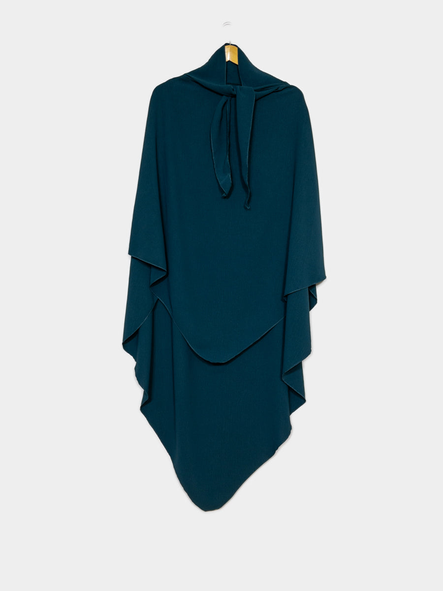 Khimar long en jazz ref: Ca2301jazz - Khimar long et ample en tissu jazz léger et fluide