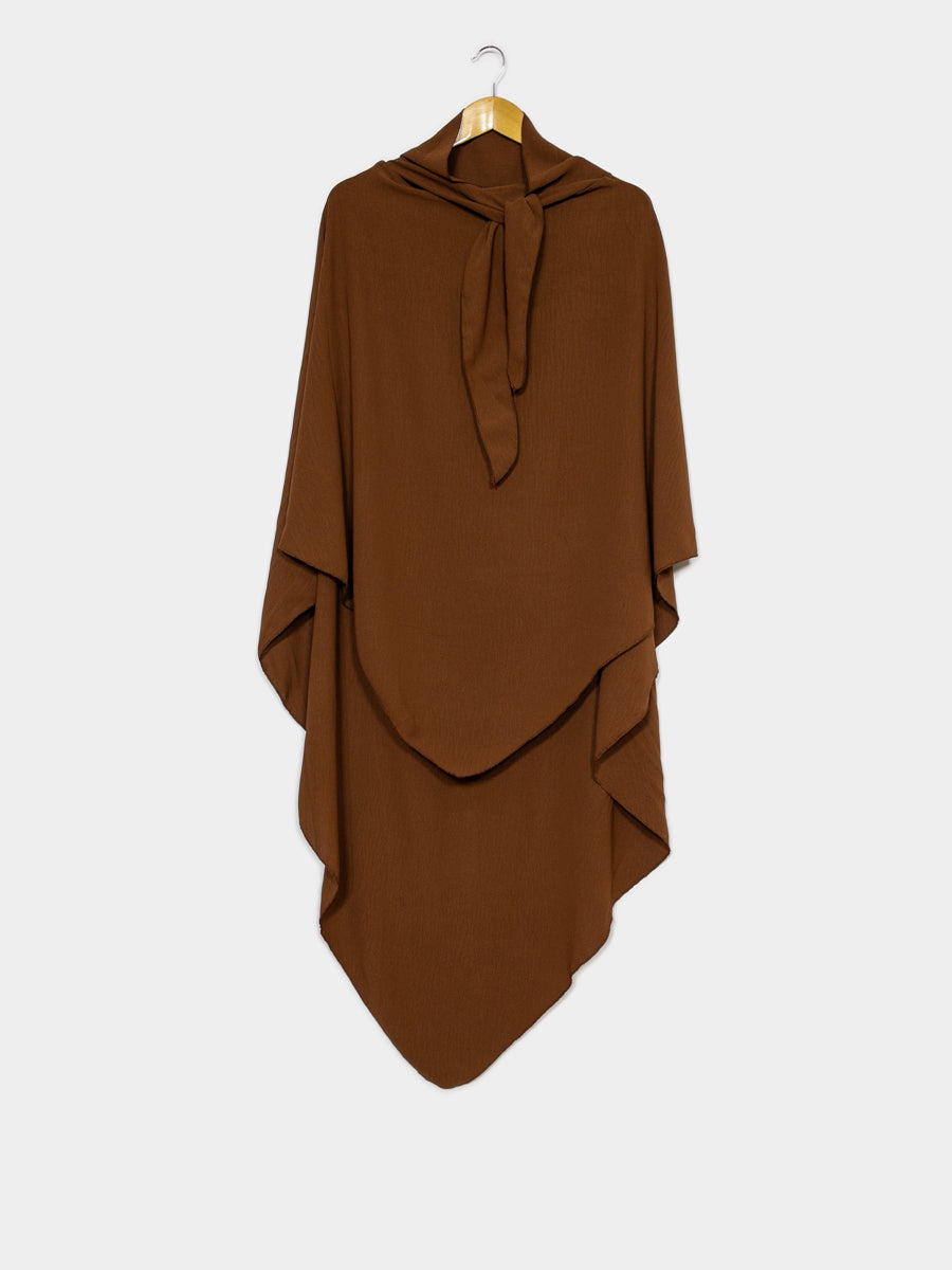 Khimar long en jazz ref: Ca2301jazz - Khimar long et ample en tissu jazz léger et fluide