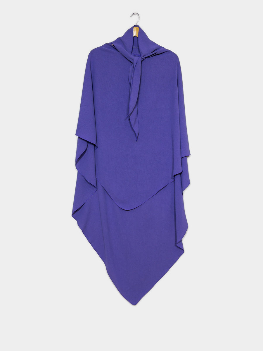 Khimar long en jazz ref: Ca2301jazz - Khimar long et ample en tissu jazz léger et fluide