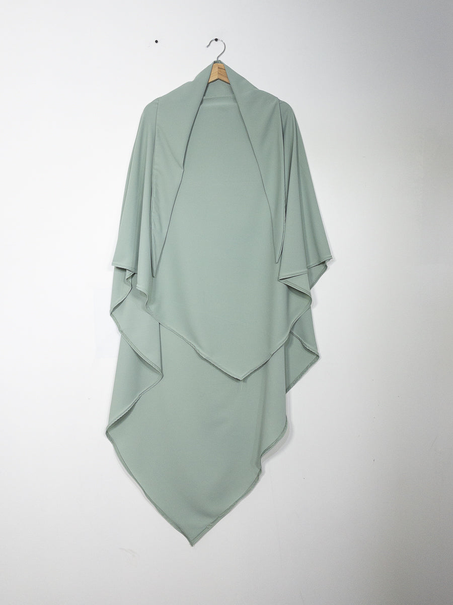 Khimar longue pour femme ref: Ca2510pk - Khimar Long en Soie de Médine qualité supérieure fluide et doux