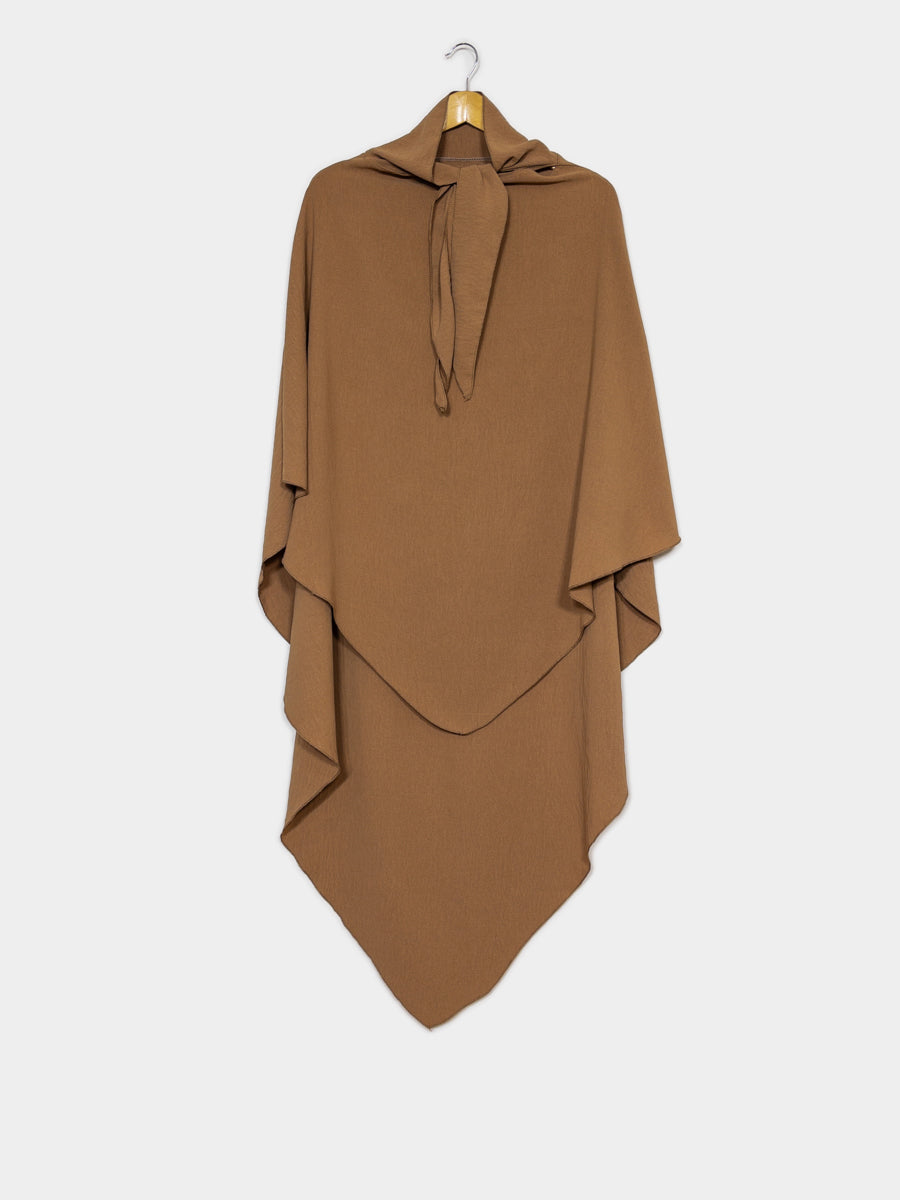 Khimar long en jazz ref: Ca2301jazz - Khimar long et ample en tissu jazz léger et fluide