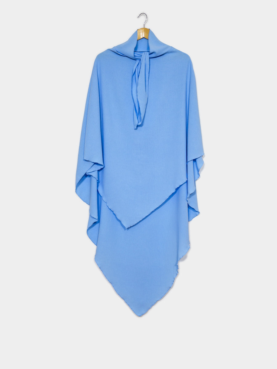 Khimar long en jazz ref: Ca2301jazz - Khimar long et ample en tissu jazz léger et fluide