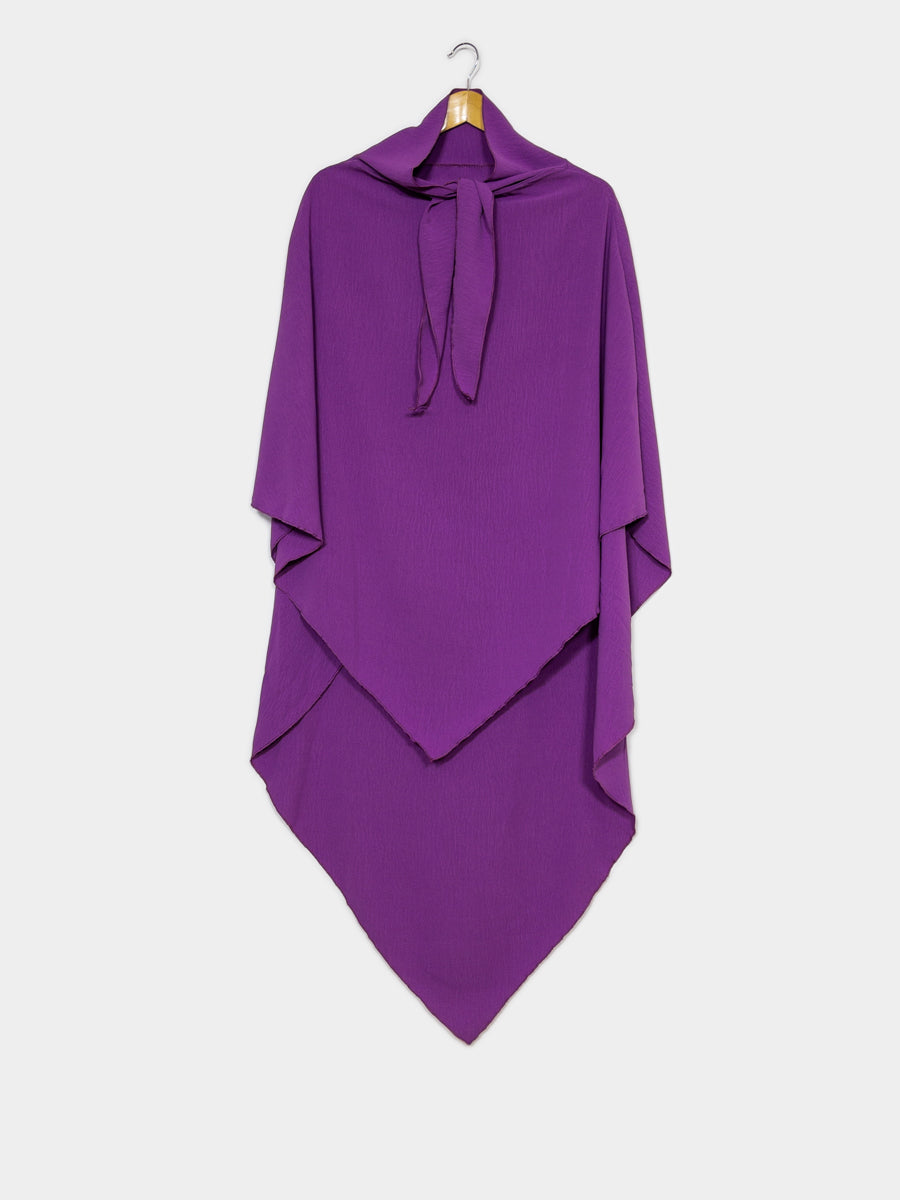 Khimar long en jazz ref: Ca2301jazz - Khimar long et ample en tissu jazz léger et fluide