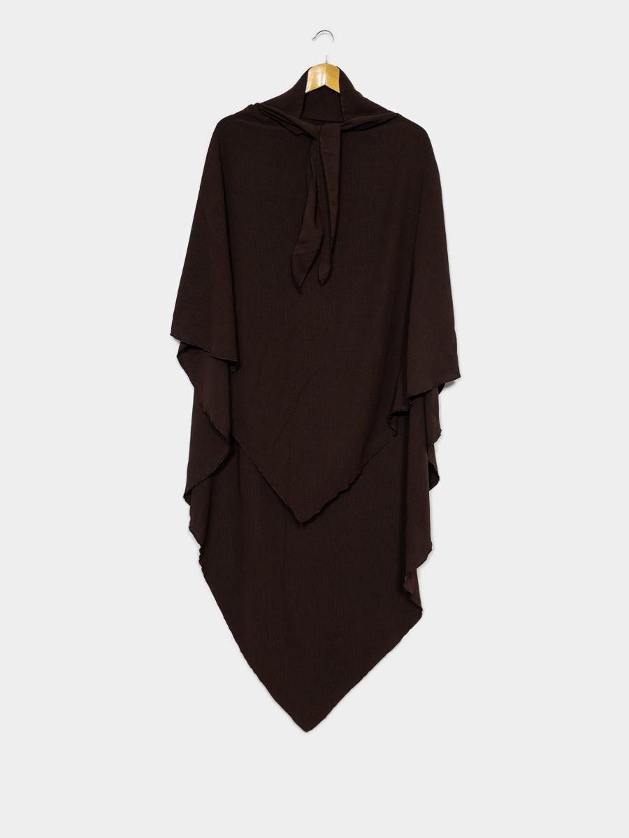 Khimar long en jazz ref: Ca2301jazz - Khimar long et ample en tissu jazz léger et fluide