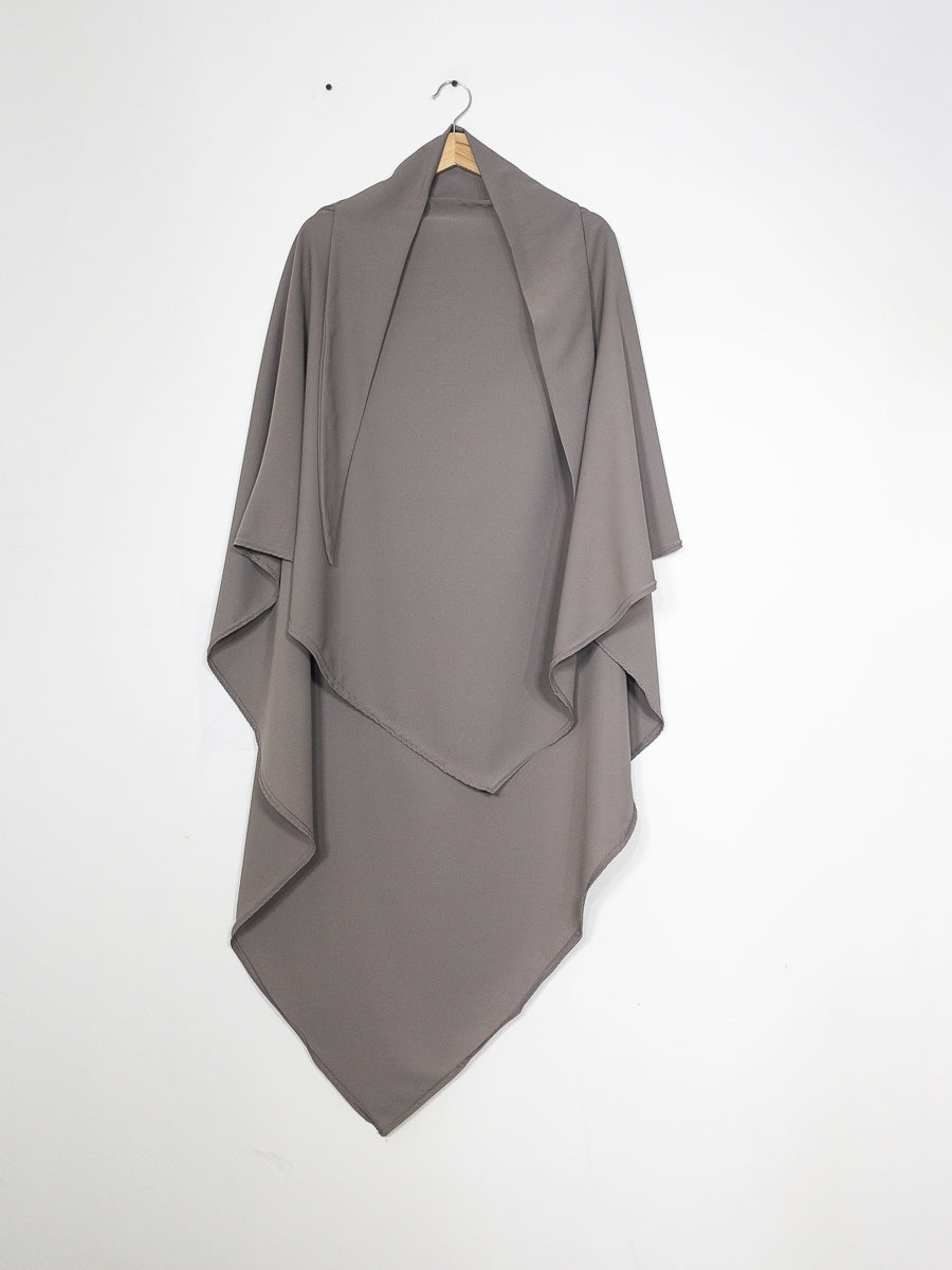 Khimar longue pour femme ref: Ca2510pk - Khimar Long en Soie de Médine qualité supérieure fluide et doux