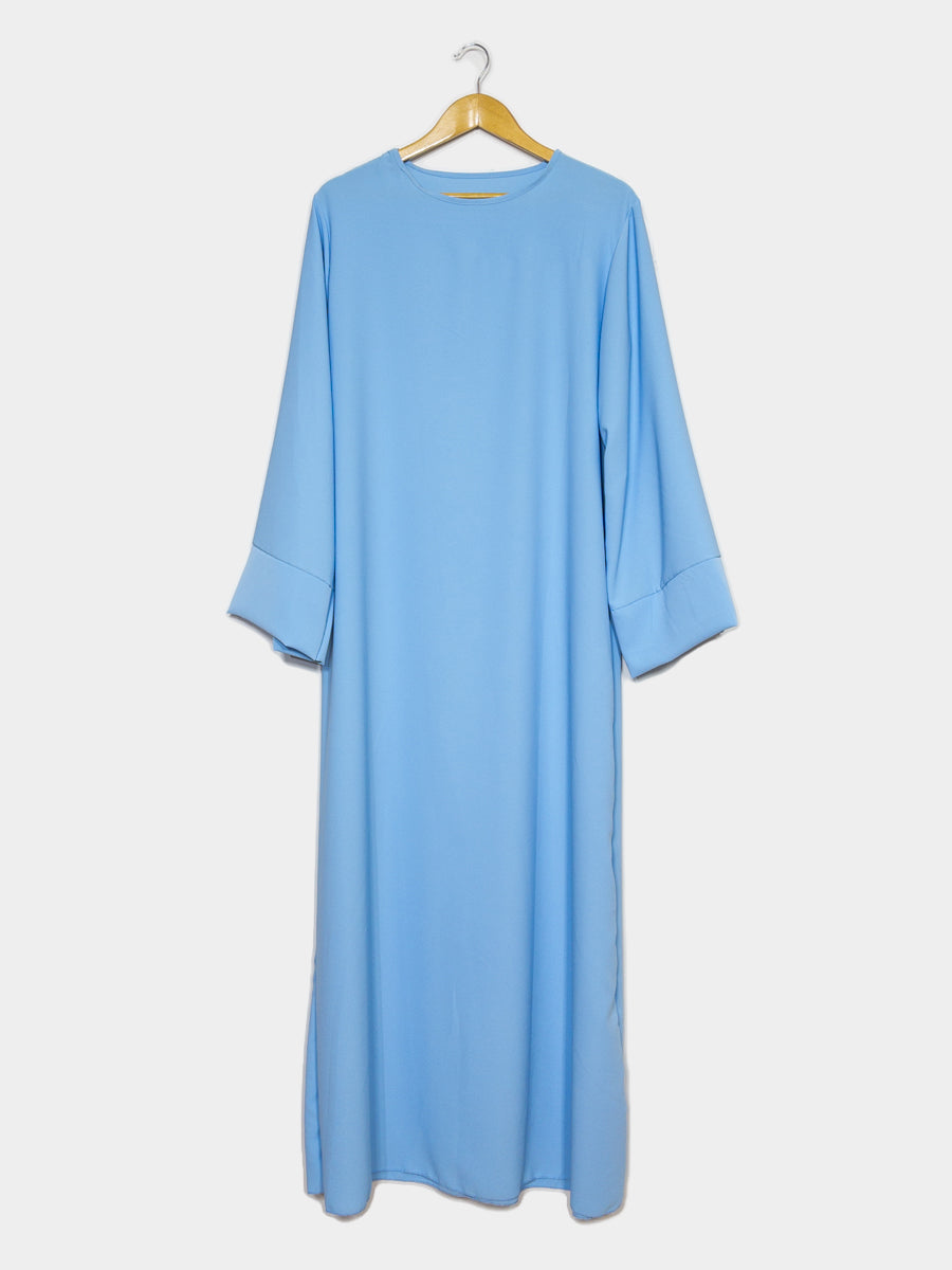 Abaya longue en soie de Médine REF: Ro2333pk