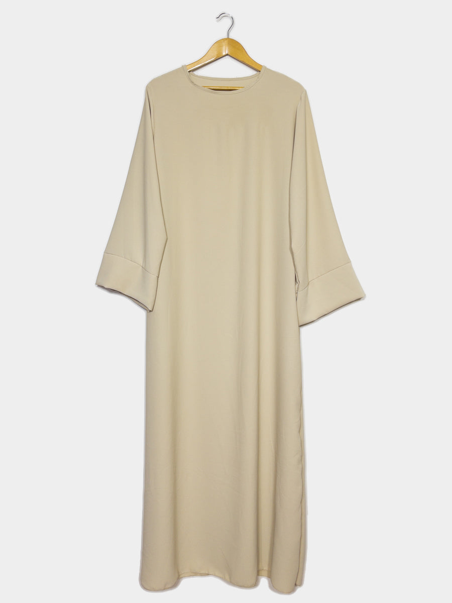 Robe abaya réf RoL2333pk longue pour femme 185cm - coupe ample, manches papillon et élégante