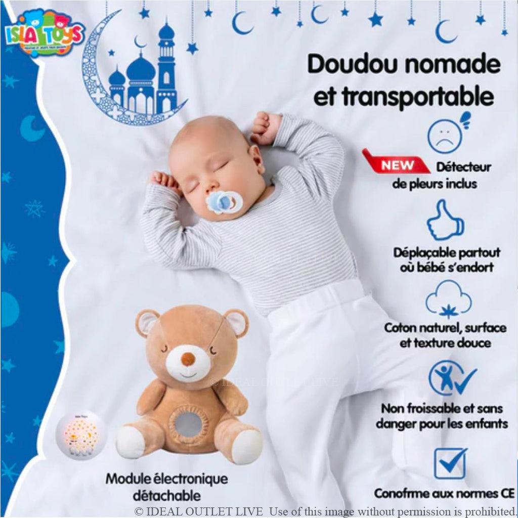 Sommeil Paisible Assuré Doudou Islamique Peluche Veilleuse Coranique, Lumineuse, Jouet Éducatif, Isla TOYS, 24 cm