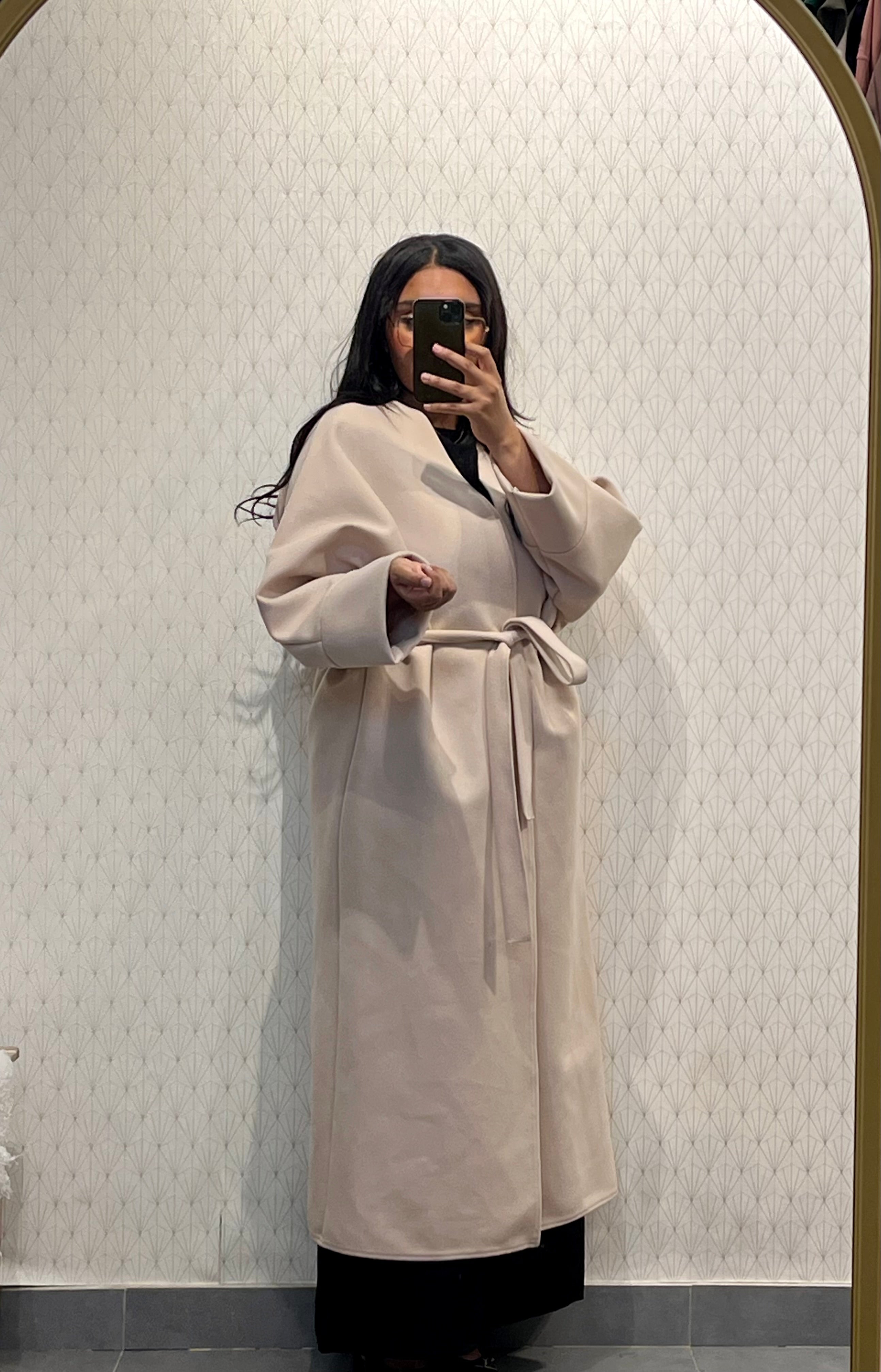 Manteau long Réf : 2515CB, évasé style caban coupe ample et élégante