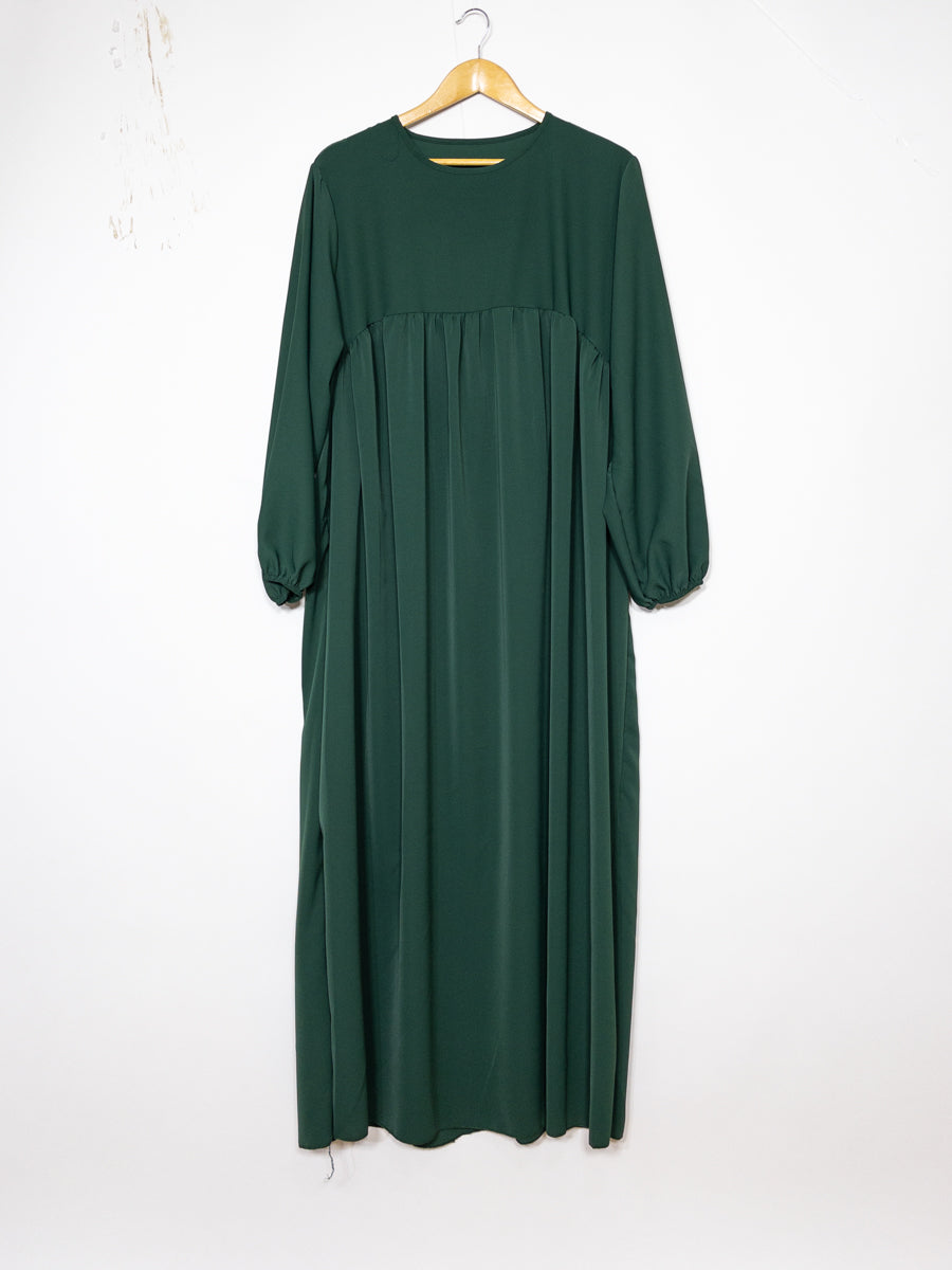 Abaya longue femme REF: RO2326PK - Abaya longue femme en soie de medine tissu fluide et doux , coupe ample et élégante