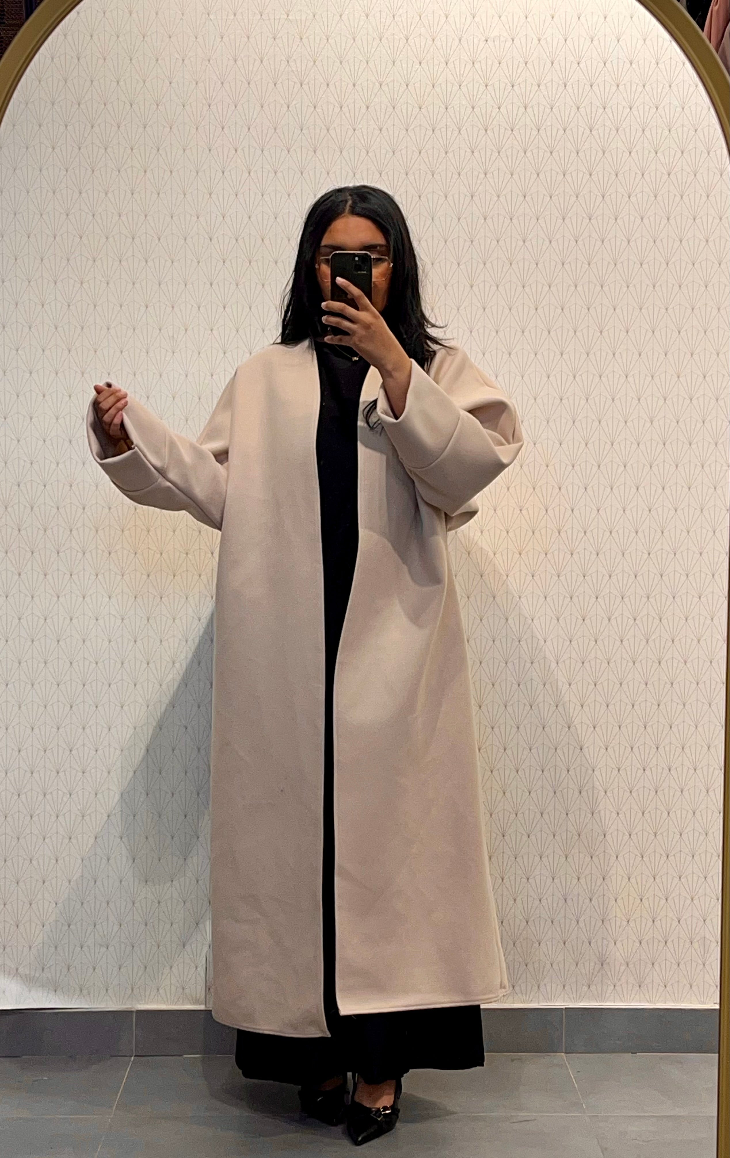 Manteau long Réf : 2515CB, évasé style caban coupe ample et élégante