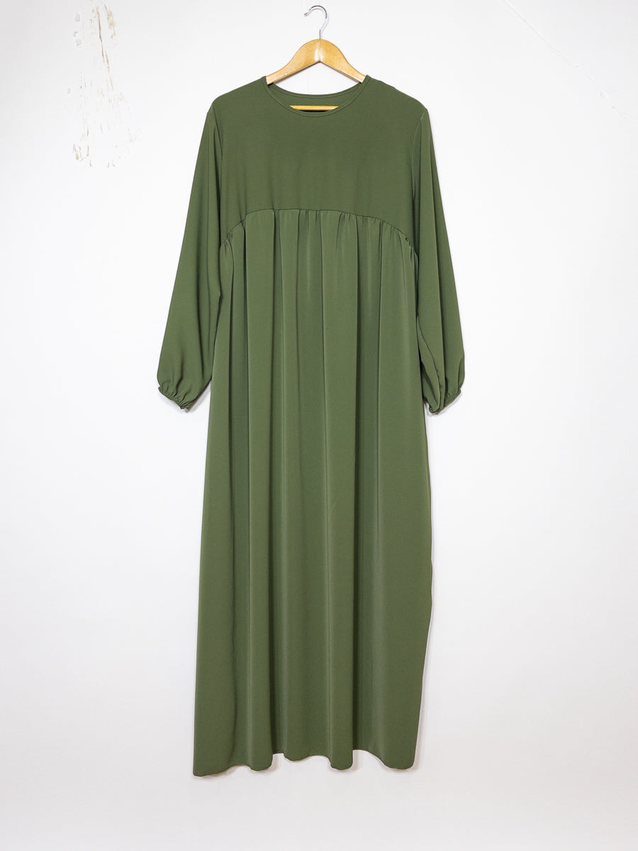 Abaya longue femme REF: RO2326PK - Abaya longue femme en soie de medine tissu fluide et doux , coupe ample et élégante