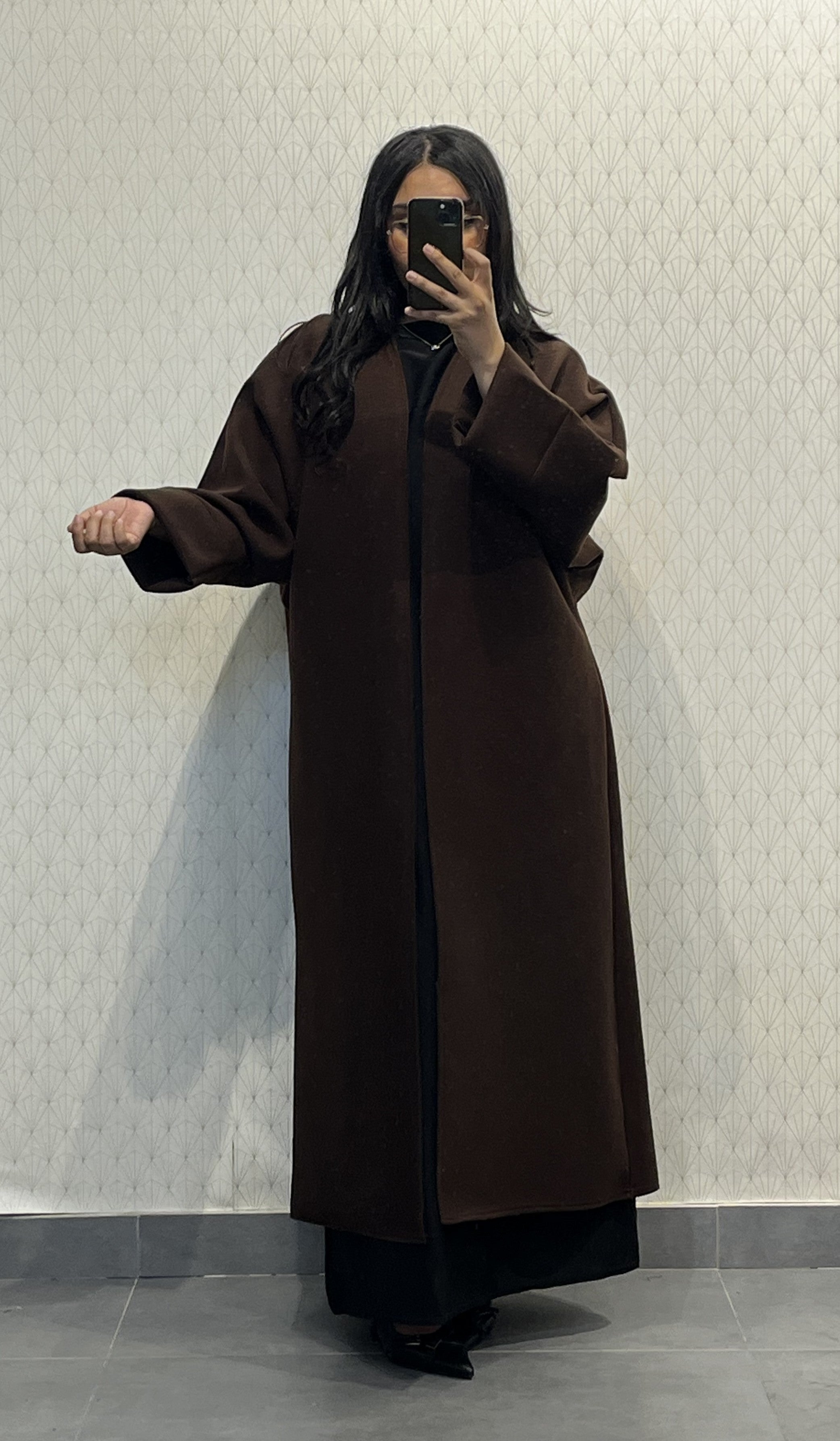 Manteau long Réf : 2515CB, évasé style caban coupe ample et élégante