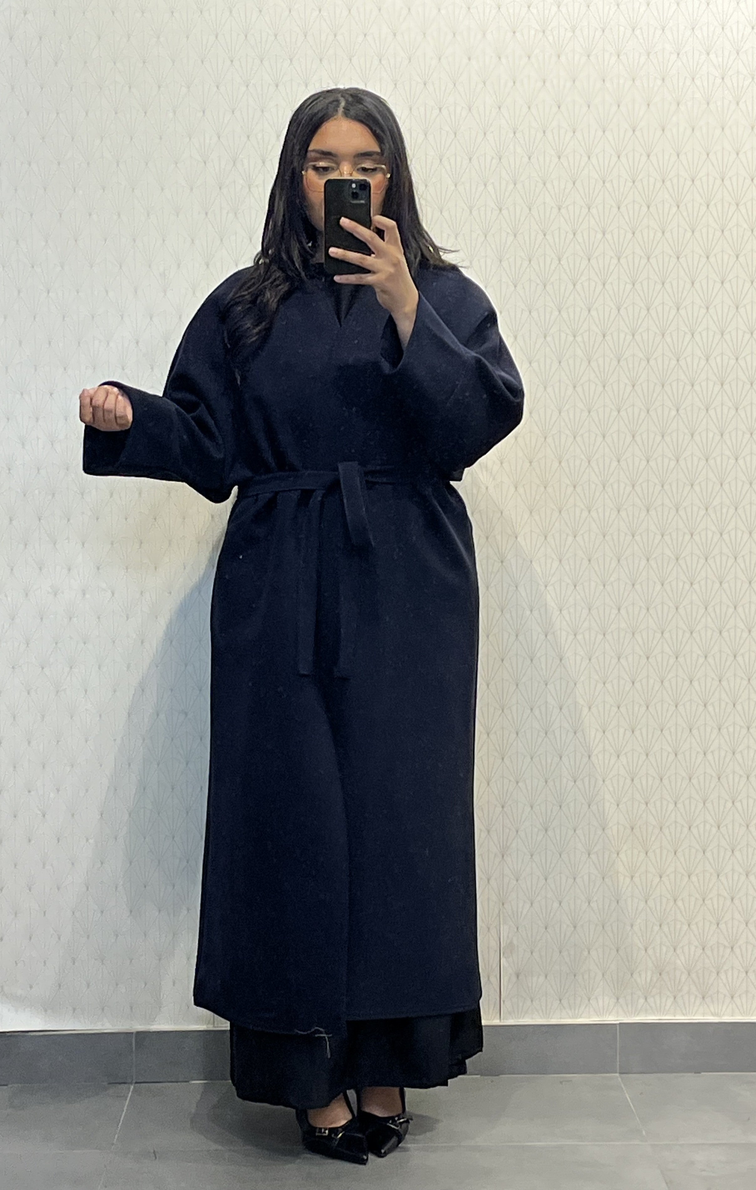 Manteau long Réf : 2515CB, évasé style caban coupe ample et élégante