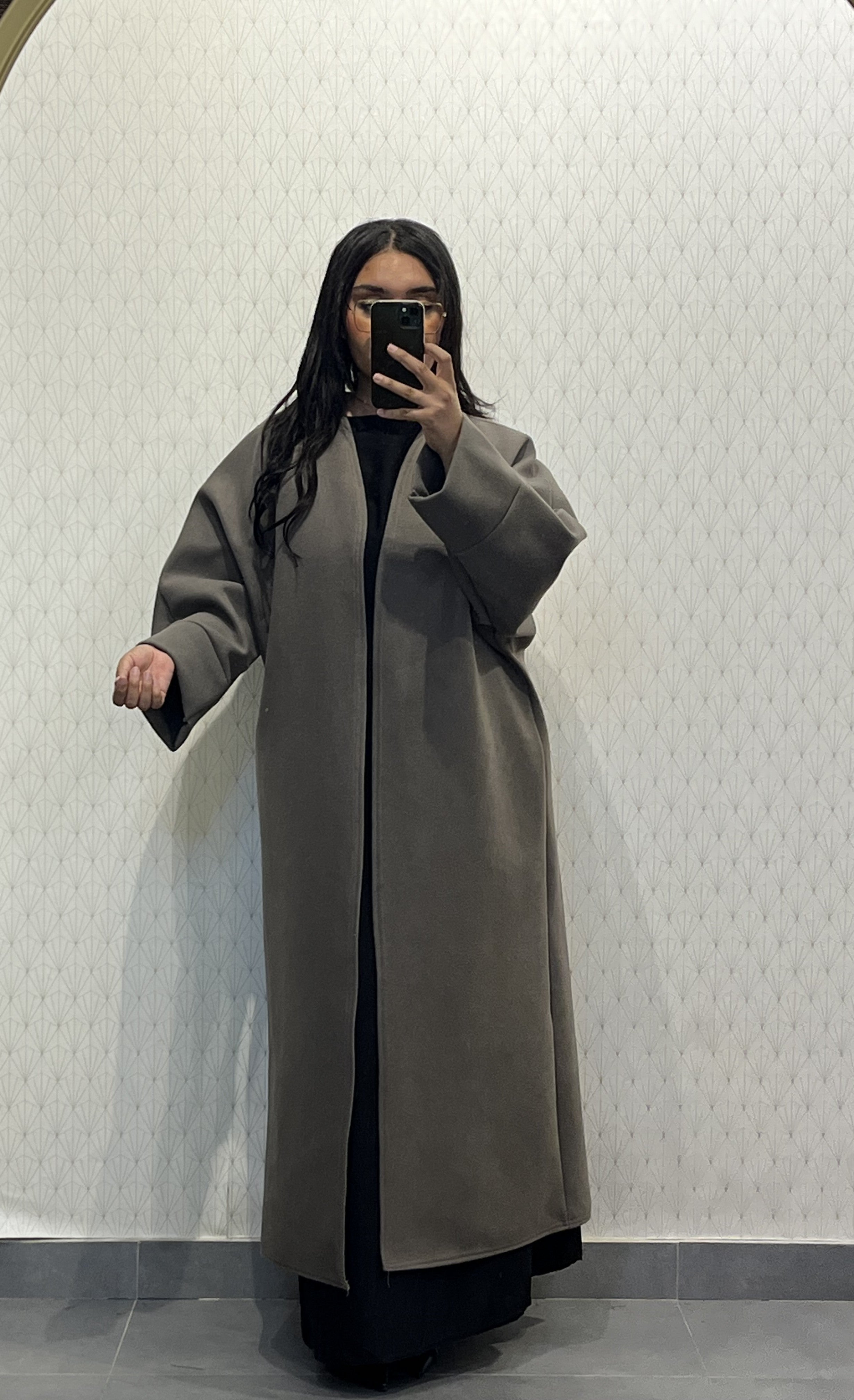 Manteau long Réf : 2515CB, évasé style caban coupe ample et élégante