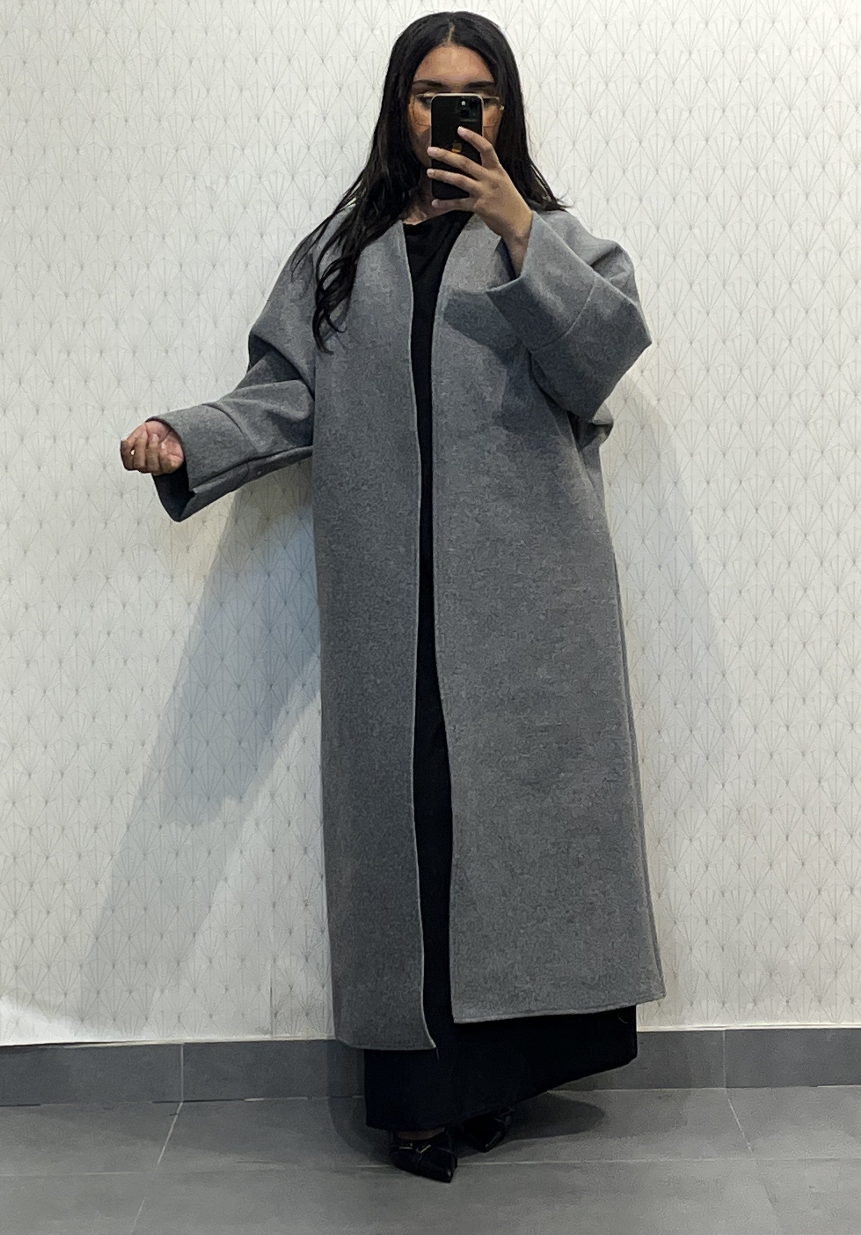Manteau long Réf : 2515CB, évasé style caban coupe ample et élégante