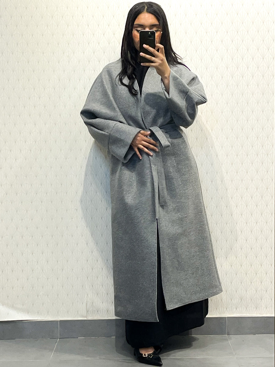 Manteau long Réf : 2515CB, évasé style caban coupe ample et élégante