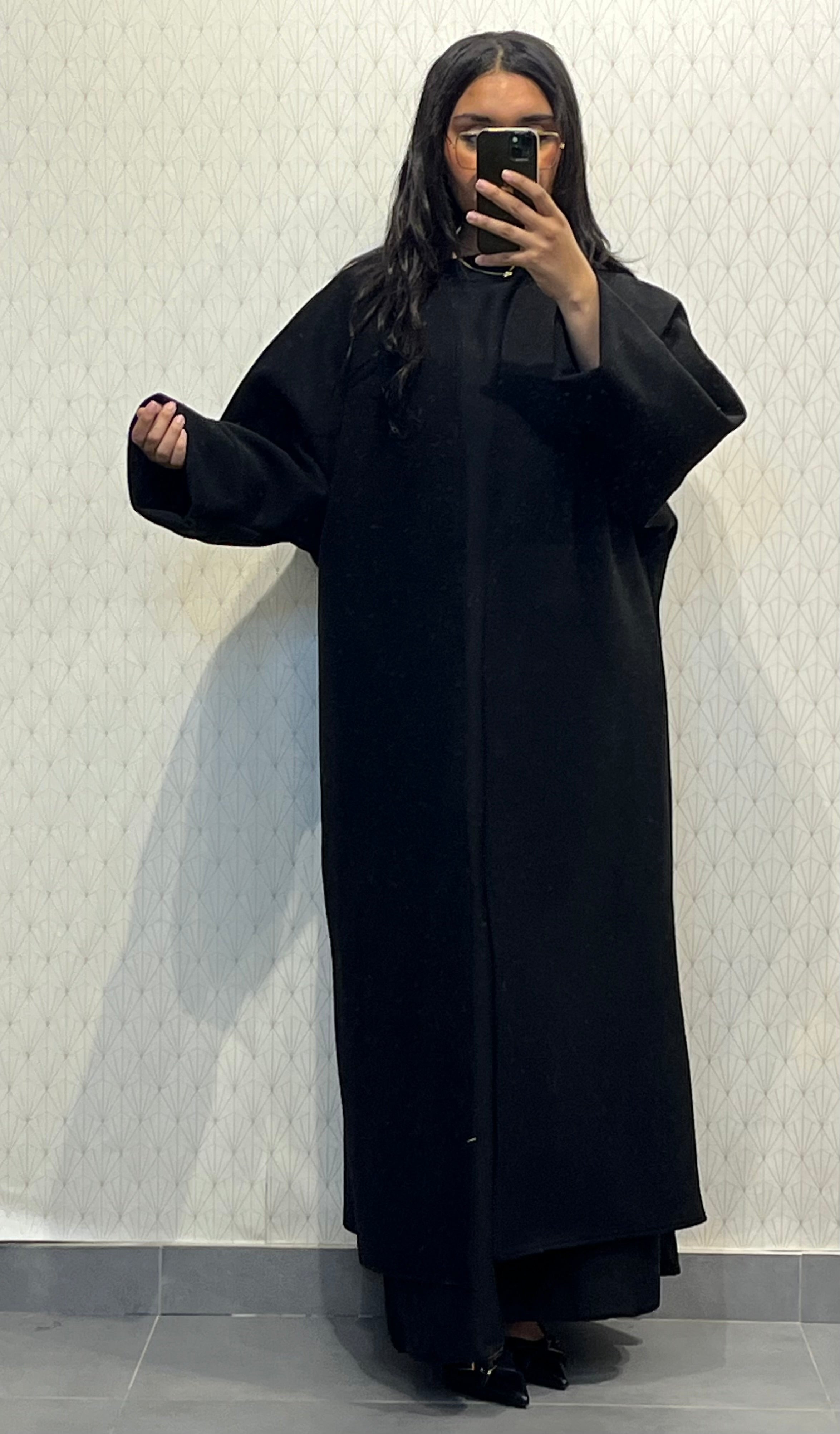 Manteau long Réf : 2515CB, évasé style caban coupe ample et élégante
