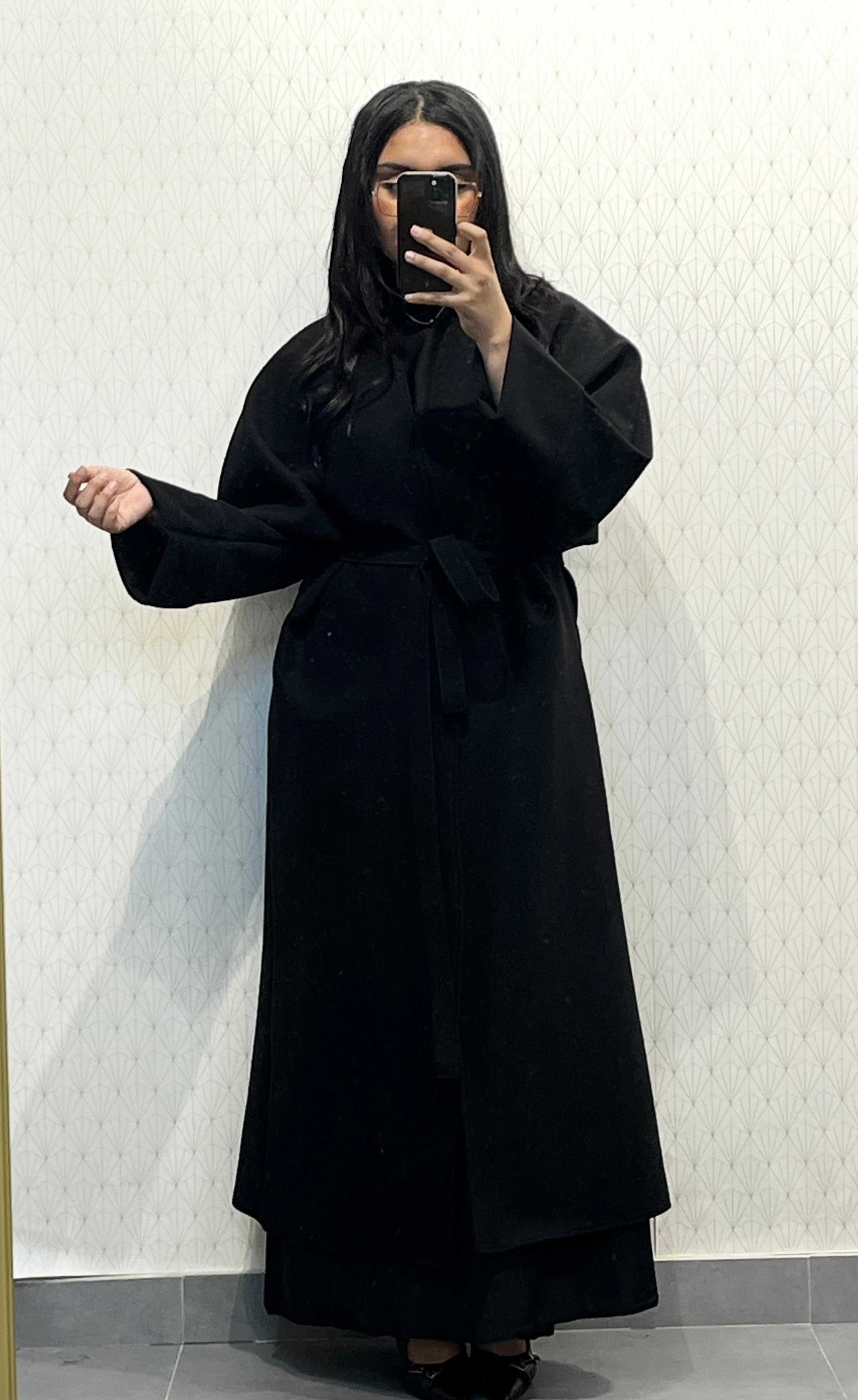 Manteau long Réf : 2515CB, évasé style caban coupe ample et élégante