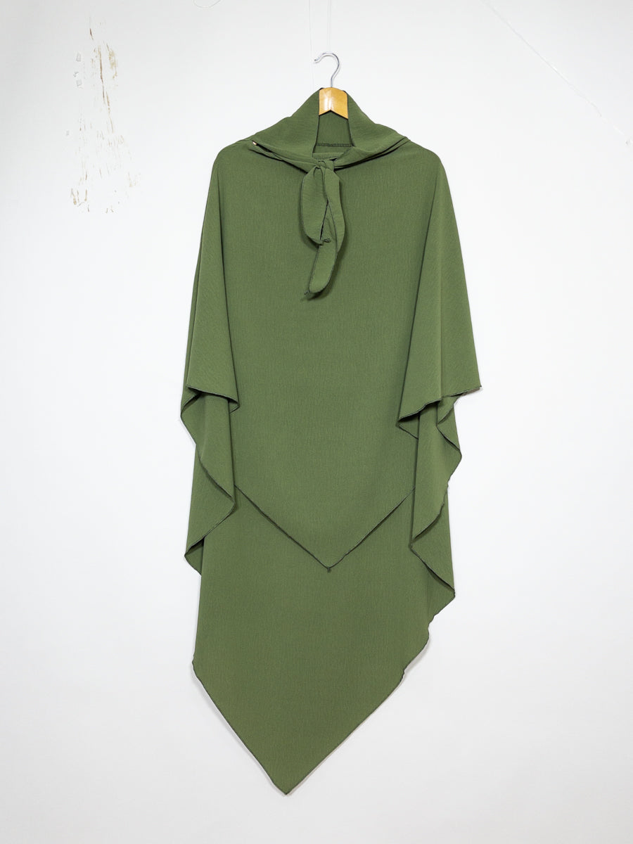 Khimar long en jazz ref: Ca2301jazz - Khimar long et ample en tissu jazz léger et fluide