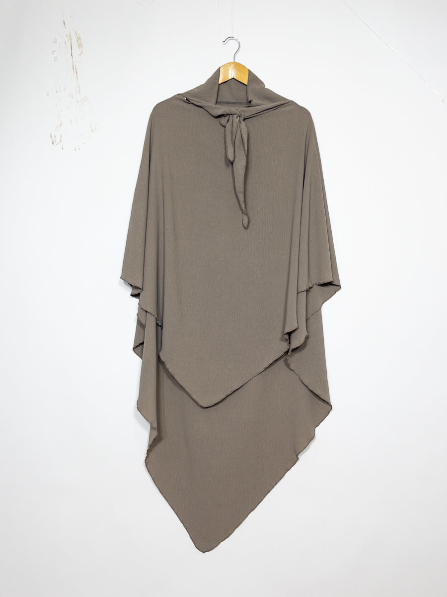 Khimar long en jazz ref: Ca2301jazz - Khimar long et ample en tissu jazz léger et fluide
