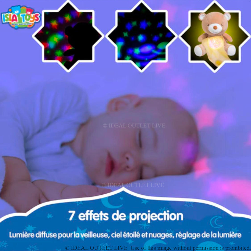 Sommeil Paisible Assuré Doudou Kabchi Islamique Peluche Veilleuse Coranique, Lumineuse, Jouet Éducatif, Isla TOYS, 24 cm