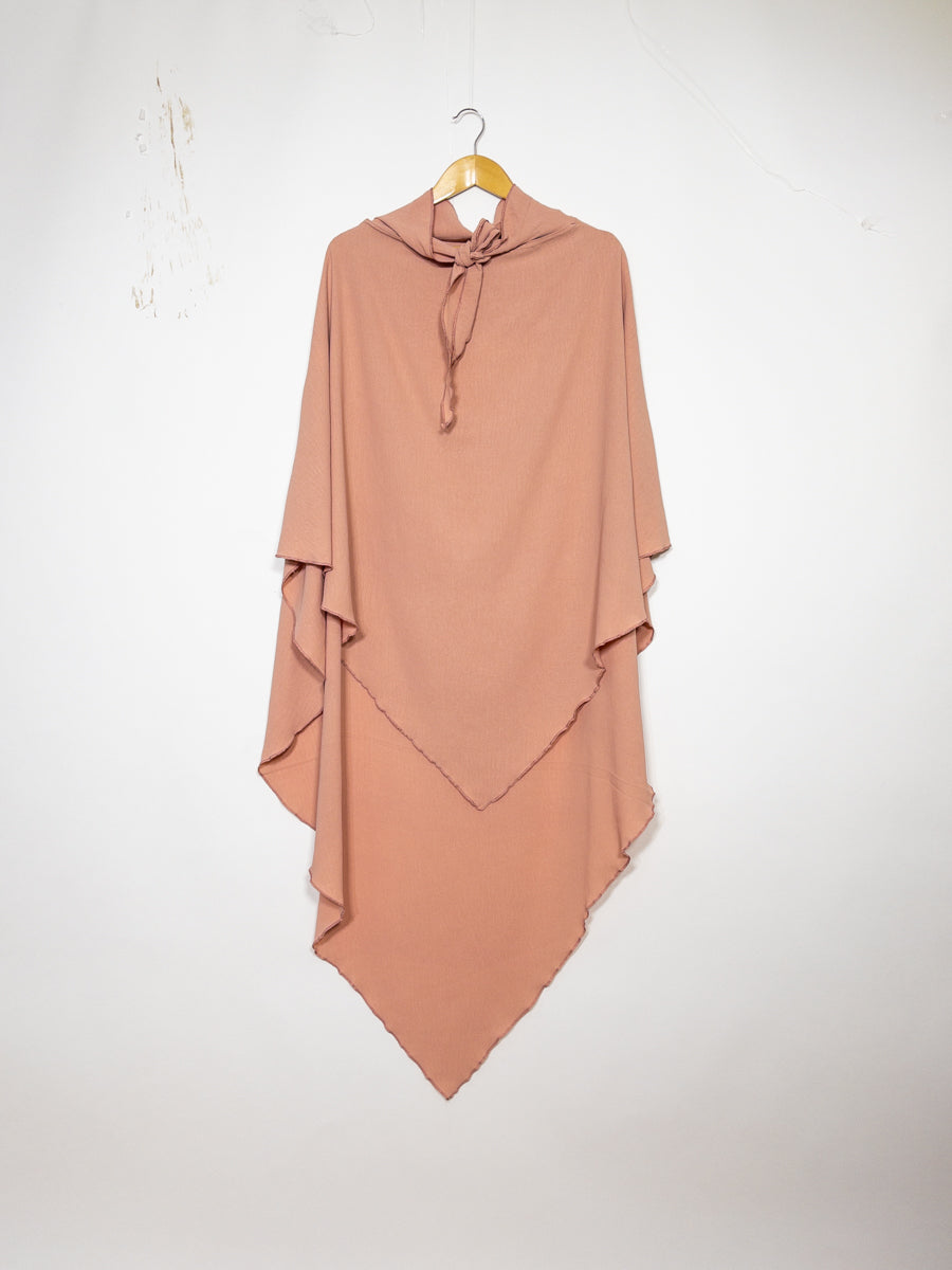 Khimar long en jazz ref: Ca2301jazz - Khimar long et ample en tissu jazz léger et fluide